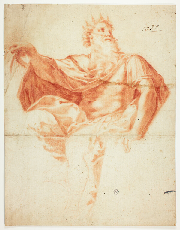 Study for King David, with Harp and Psalm Book