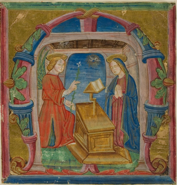 The Annunciation in a Historiated Initial 