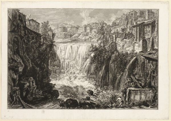 View of the Grand Cascade at Tivoli, from Views of Rome