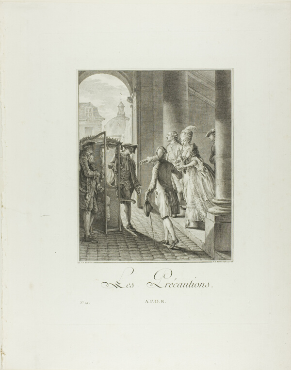 The Precautions, from Monument du Costume Physique et Moral de la fin du Dix-huitième siècle