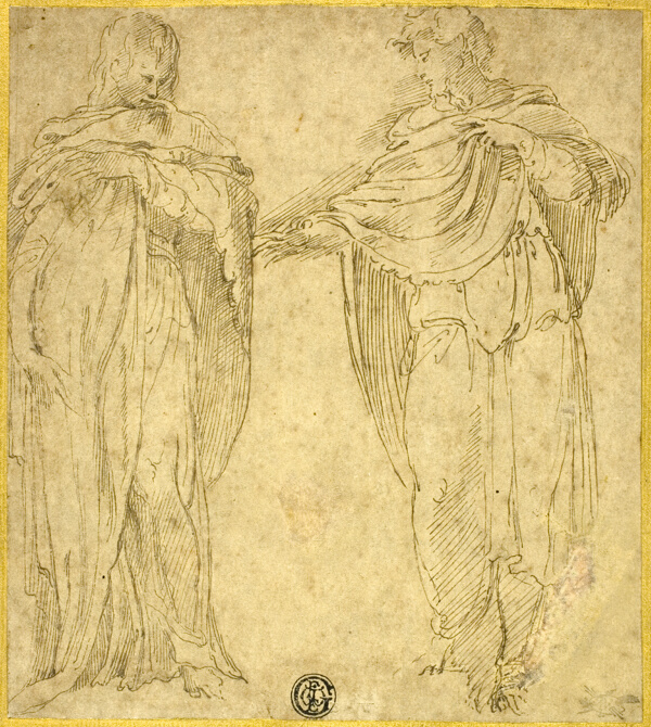 Two Standing Draped Figures (Saint John and the Magdalene?)