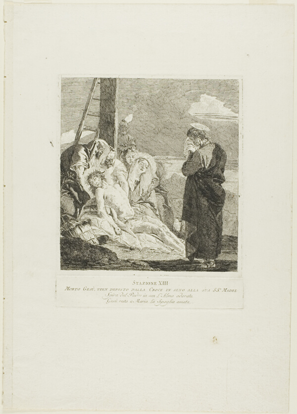 The Deposition, plate thirteen from Stations of the Cross