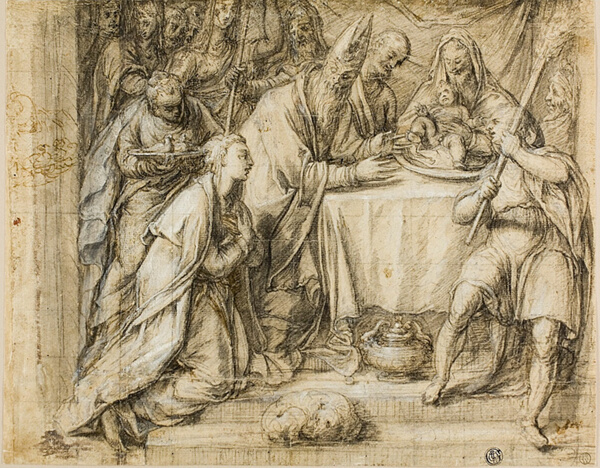 Circumcision of the Christ Child (recto); Marriage of the Virgin (verso)