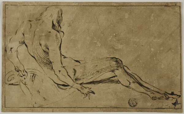 Reclining Male Nude, from Behind