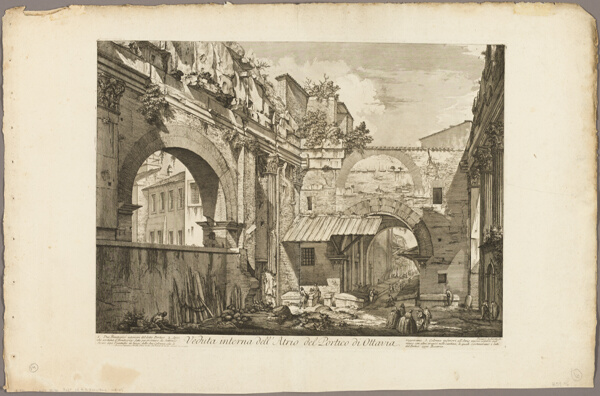 Internal view of the Atrium of the Portico of Octavia, from Views of Rome