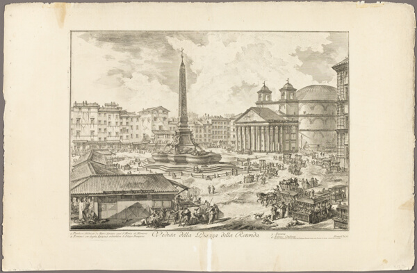 View of the Piazza della Rotonda, from Views of Rome