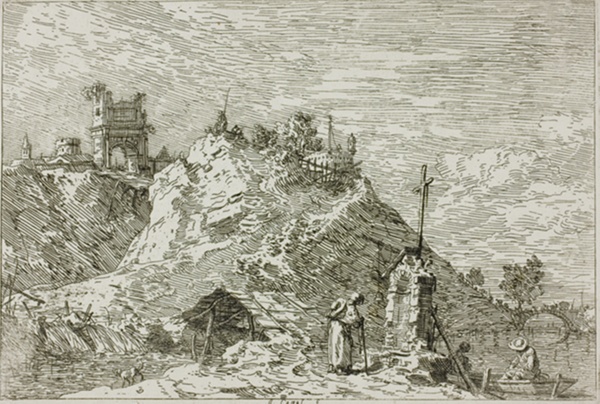 Landscape with the Pilgrim at Prayer, from Vedute