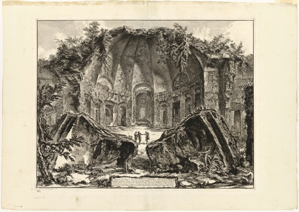 Remains of the temple of the god Canopus at Hadrian's Villa, Tivoli, from Views of Rome