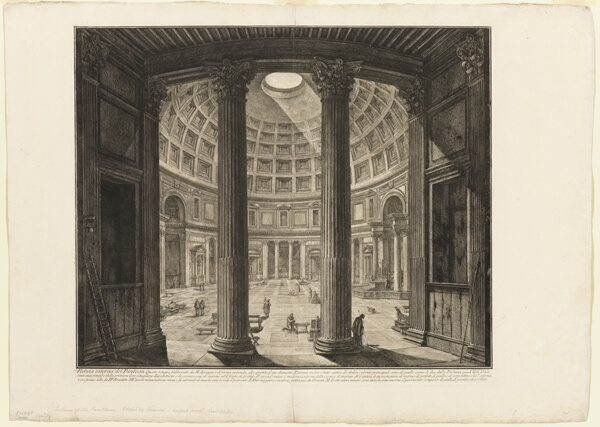 Interior view of the Pantheon, from Views of Rome