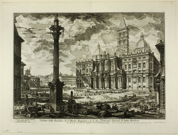 View of the Basilica of S. Maria Maggiore with its two flanking wings, from Views of Rome