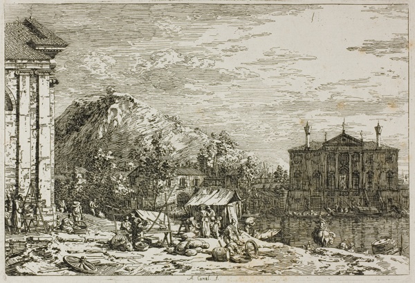 The Market at Dolo, from Vedute