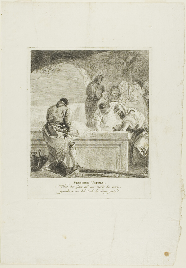 The Entombment, plate fourteen from Stations of the Cross