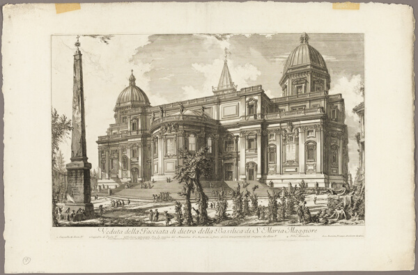 View of the Rear Entrance of the Basilica of S. Maria Maggiore, from Views of Rome