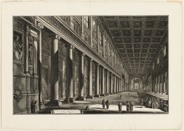 Interior view of the Basilica of S. Maria Maggiore, from Views of Rome