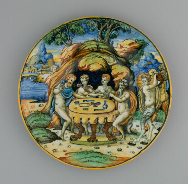 Plate with Theseus in the House of Achelous, from the Lancierini Service