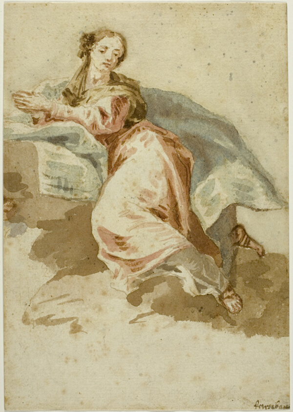 Draped Female Figure at Prayer