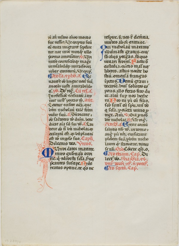 Illuminated Manuscript Leaf