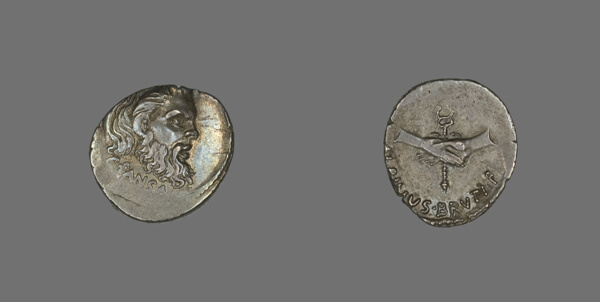 Denarius (Coin) Depicting the Mask of Pan