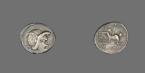 Denarius (Coin) Depicting the Mask of Pan