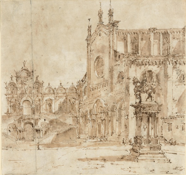 View of Campo San Zanipolo with the Temporary Platform Erected for the Visit of Pope Pius VI