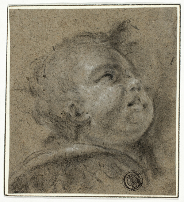 Putto's Upturned Face