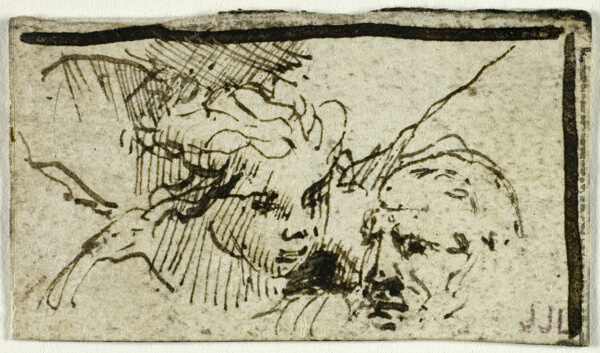 Rembrandt's Sacrifice of Issac - Heads of Abraham and Angel