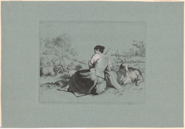 Plate 3, from The Set of 12 Pastorals Scenes