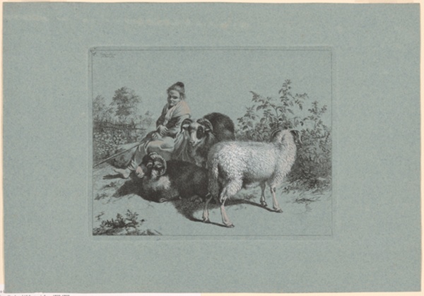 Plate 4, from The Set of 12 Pastorals Scenes