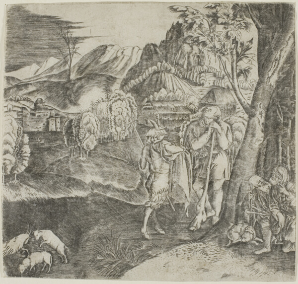 Shepherds and Satyr in a Landscape