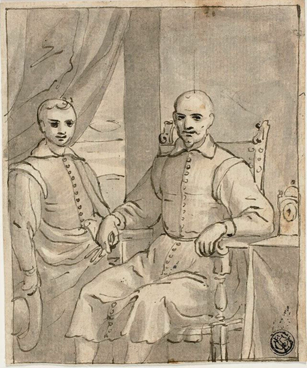 Portrait of a Seated Ecclesiastic and a Standing Boy