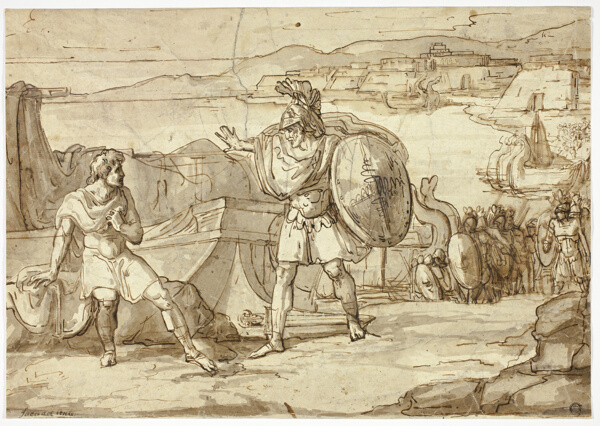 Scene from the Iliad: Confrontation of Two Warriors