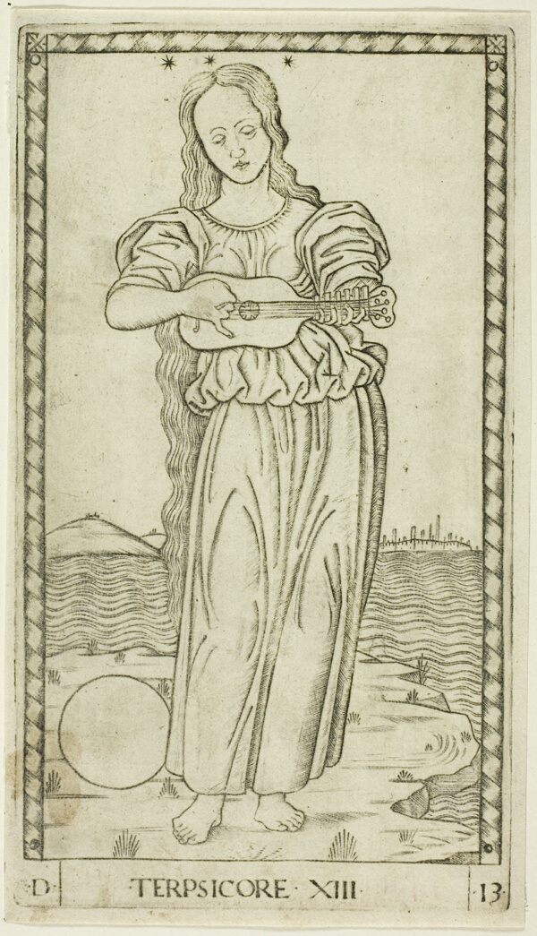 Terpsichore, plate thirteen from Apollo and the Muses