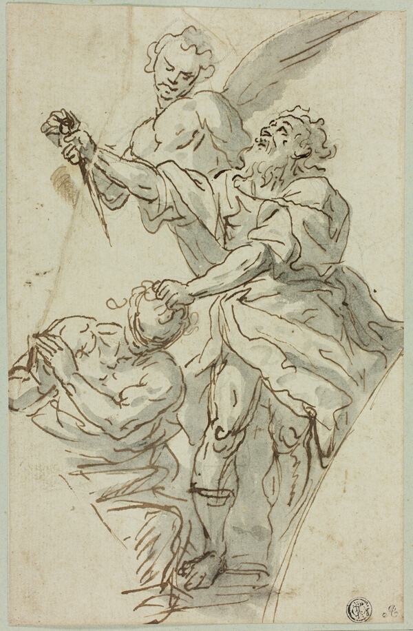 Sketch of Spandrel with Sacrifice of Isaac