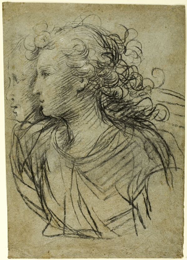 Half-Length View of Female in Profile to Left (recto); Half-Length view of Figure in Three-Quarter Profile (verso)