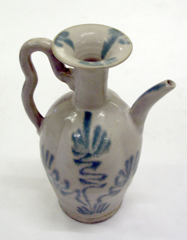 Ewer with Abstract Swirls and Radiating Strokes
