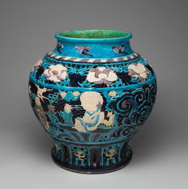 Jar with Eight Immortals and Peonies
