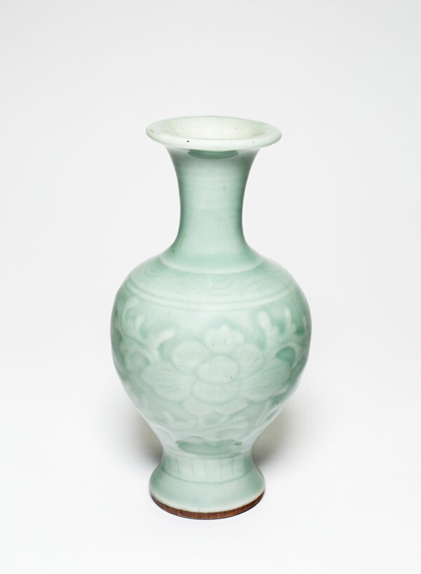 Baluster-Shaped Vase with Peony Flowers