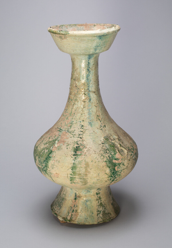Bottle with Cupped Mouth and Mock Ring Handles