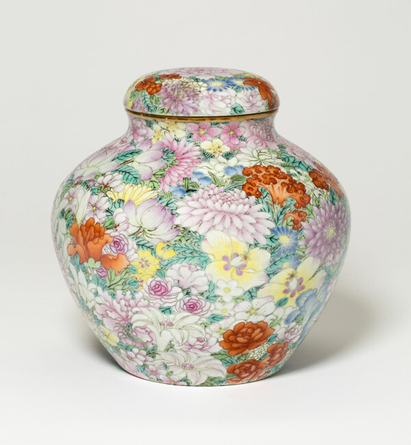 Covered Jar with Thousand Flowers (Millefleurs) Design