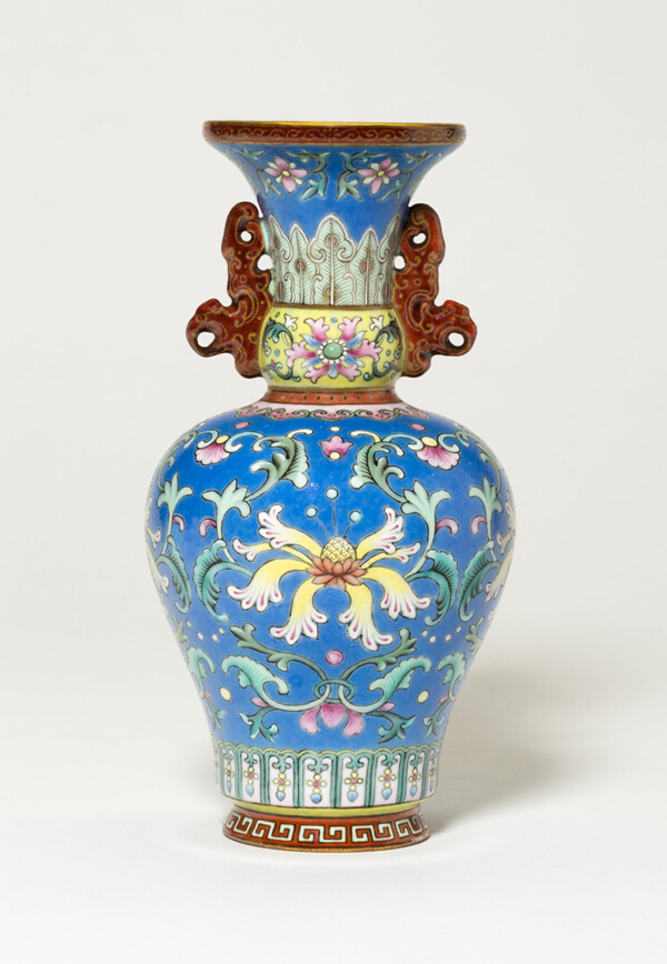 Vase with Two Tiger-Shaped Handles