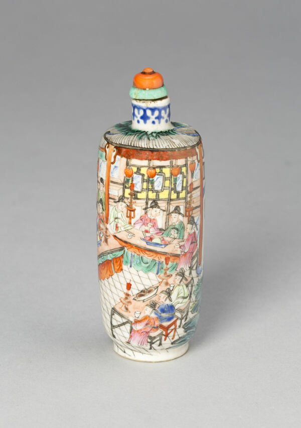 Snuff Bottle with a Scene from the Dream of the Red Chamber