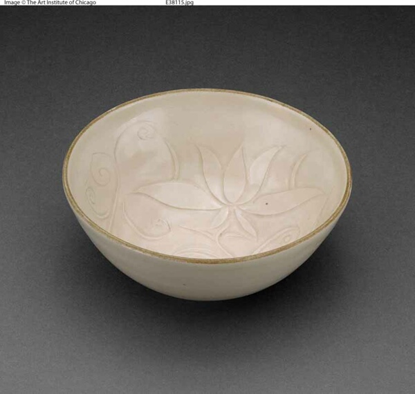 Bowl with Stylized Flowers and Leaves