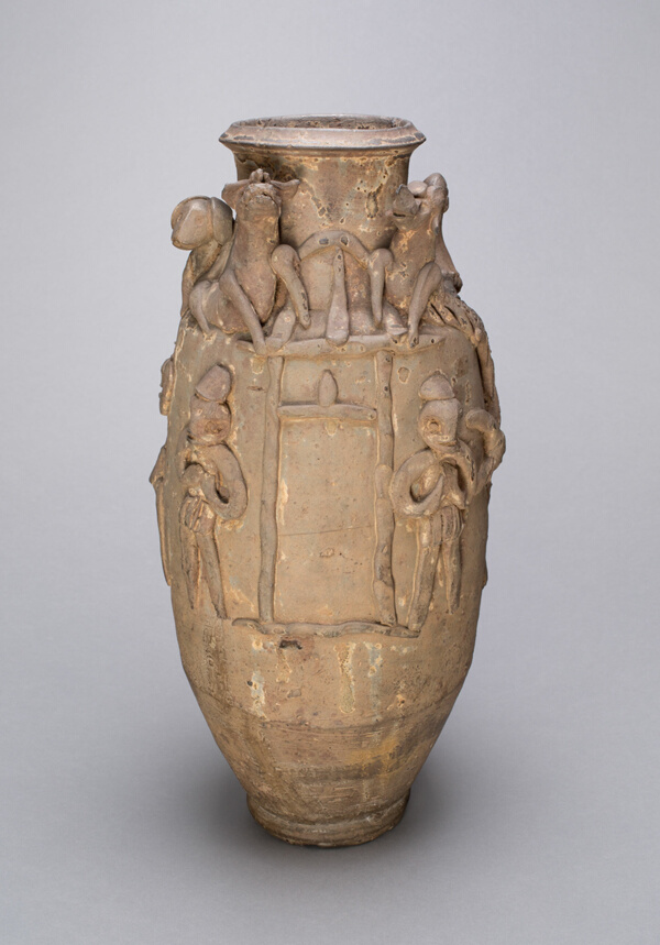 Ovoid Jar with Animals and Figures