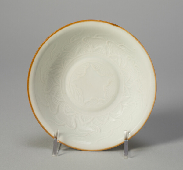 Dish with Stylized Lotus Flowers