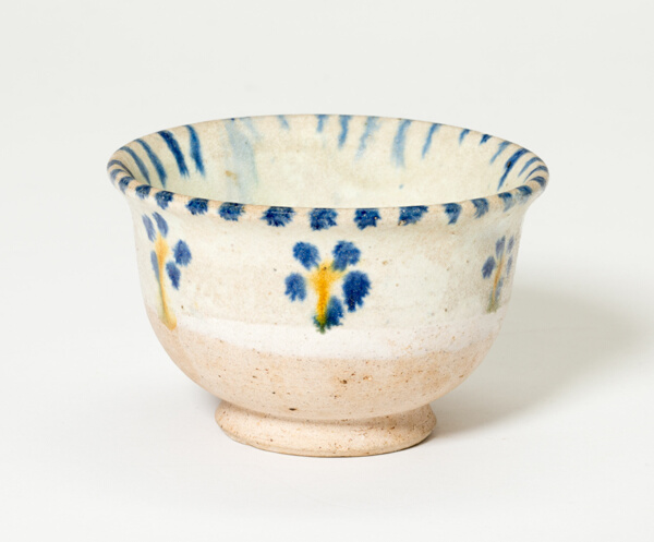 Cup with Streaks and Stylized Florets
