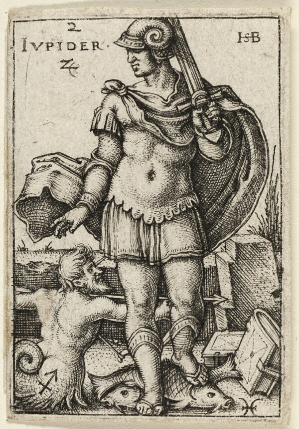 Jupiter, plate two from The Seven Planets with the Zodiacs