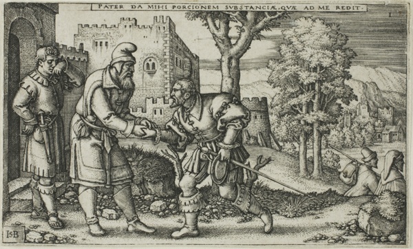 The Departure of the Prodigal Son, plate one from The History of the Prodigal Son