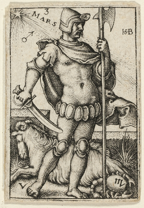 Mars, plate three from The Seven Planets with the Zodiacs