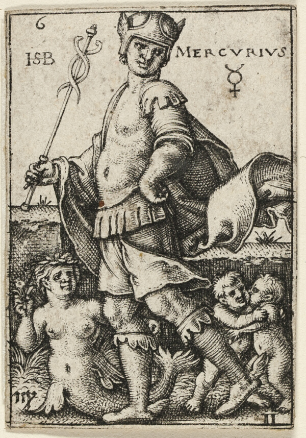 Mercury, plate six from The Seven Planets with the Zodiacs