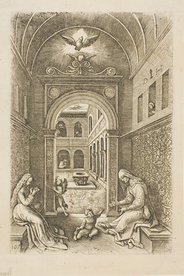 The Holy Family in a Room (Virgin, Child, and Saint Anne)